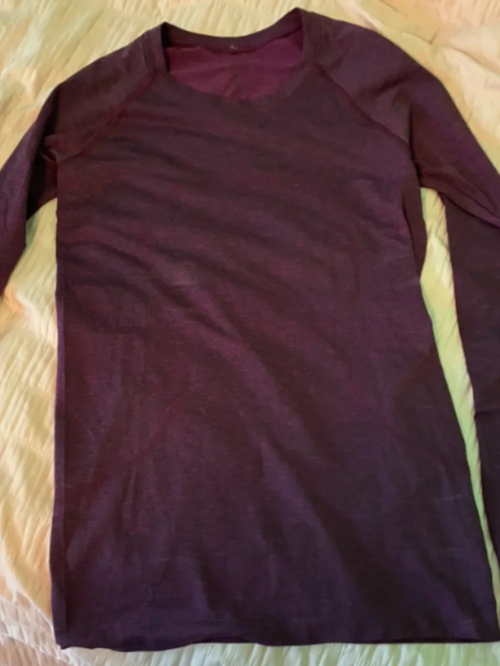 Purple Lululemon athletica long sleeve shirt size 6